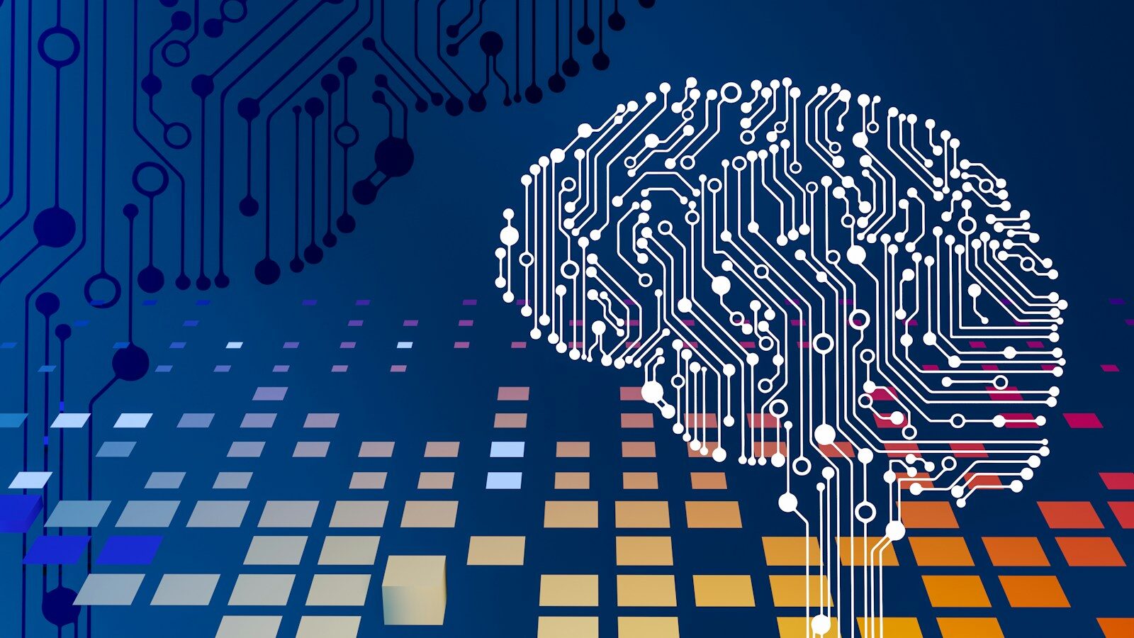 Digital charts and computing screens illustrating measurement of the AI economy