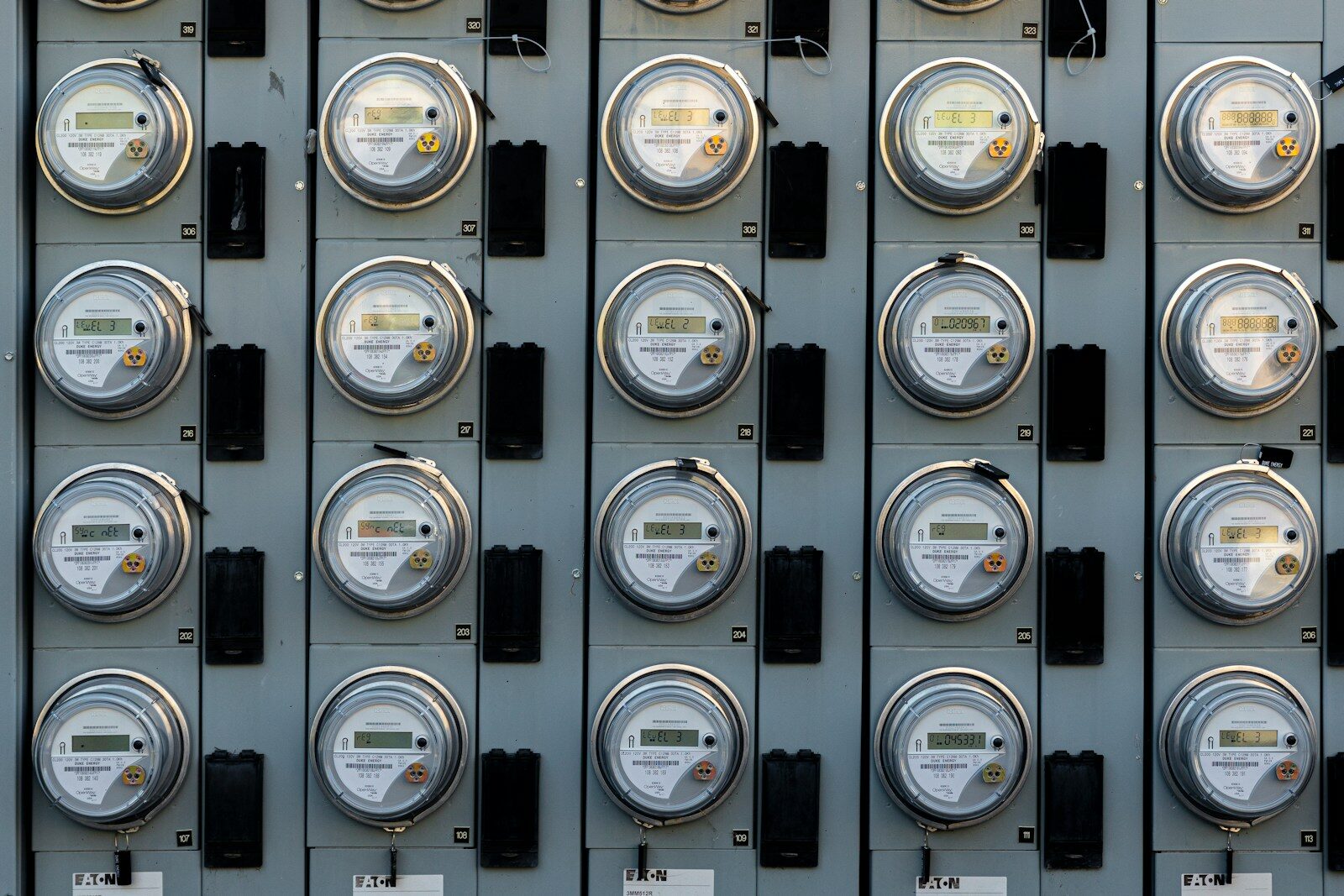 A household electricity meter used to track energy consumption
